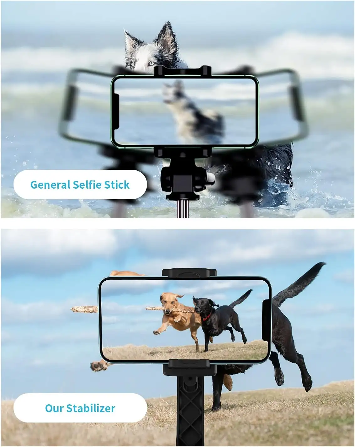 ZIZUTTIN Gimbal Stabilizer with Selfie Stick - 71hrhdlfx7s._ac_sl1500_